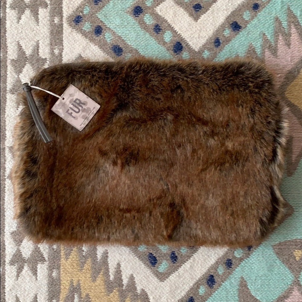 Restoration Hardware Faux Fur Laptop Case
